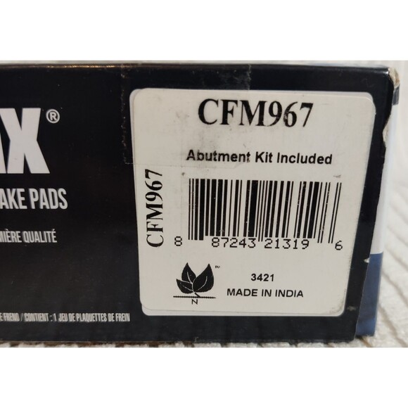 Premium Disc Brake Pad Set-Bendix CFM967, 100% Copper Free -New Set - Picture 3 of 11